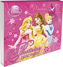 Пластилин 10цв 200гр "Принцессы" к/к, Disney