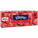 Платки, Kleenex, носовые, бумажные, ароматические,  "Клубника" (10шт)
