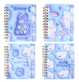 Записная книжка А7 70л "Зайчики" карт.обл., спираль, карт.разделители, ассорти