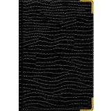 Ежедневник полудат. А6 152л "Prestige. Iguana" черный, иск.кожа, мет.уголки, поролон, тон.бумага, золот.торец, справ.мат-лы, ляссе, Listoff
