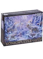Пазл Königspuzzle 1000 эл.68,5*48,5см. Волки и зимний замок МГК1000-6473