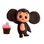 Фигурка Чебурашка, с аксессуаром вишневый маффин, Funky Toys, (4х11х13), (CHE2403-4)
