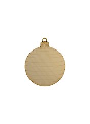 Фигурка для декупажа Новогодний шарик-9 с рис. (131085) (90х110мм) (игрушка из дерева) (упаковка)