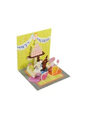3D открытка Вечеринка собак (Dog&Party) (мини) (TR104) (8,8х8,8)