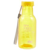 Сувенир, Бутылка BPA free цветная прозрачная с веревочкой для руки 350мл, h=17см, пластик 12-07664-8003 - 0