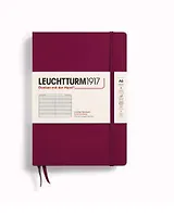 Книга для записей A5 125л лин. "Classic" тв.обл., красный портвейн, Leuchtturm1917