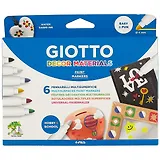 Фломастеры для декорирования «Giotto Decor Materials», 6 цветов