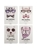 Записная книжка А6 24л кл. "Mr.Animal" карт.обл., сшивка, ассорти, Languo