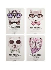 Записная книжка «Mr.Animal» А6, 24 листа в клетку, сшивка, Languo, в ассортименте