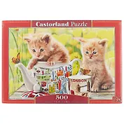Пазл Castorland 500 эл. 47*33см. Время чаепития Котята B-52356