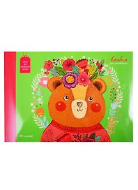 Альбом для рисования «Мишка-малышка» Listoff А4, 20 листов, склейка