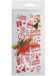 Открытка ДК С Днём рождения Принт тортики