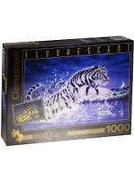 Пазл Clementoni Флуоресцентный 1000 эл. 69*50см. Кентаро Нишино Прыжок тигра