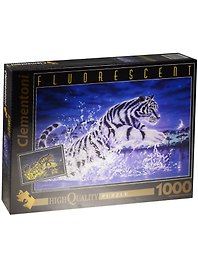 Пазл Clementoni Флуоресцентный 1000 эл. 69*50см. Кентаро Нишино Прыжок тигра