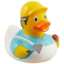 Игрушка для ванной, уточка резиновая FUNNY DUCKS "Уточка Строитель" (1941)