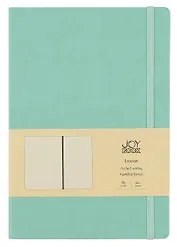 Книга для записей А4- 96л кл. "Joy Book. Ментоловый" иск.кожа, тв.переплет, ляссе, резинка, инд.уп.