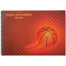 Альбом для рисования «Basketball» Listoff А4, 30 листов, спираль