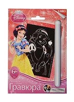 LORI Грд-008 Гравюра Принцессы Disney малая Очар. Белоснежка серебр. металлик (6+) (упаковка)