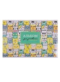 Альбом для рисования «Фактура. Котики» Феникс+ А4, 24 листа, скрепка
