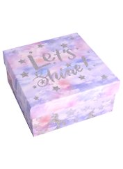 Коробка подарочная "Let's shine" 15*15*6,5см. картон