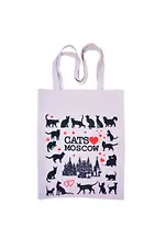 Сумка Cats love Moscow (ткань) 34х41 (106-2-19-CAT)