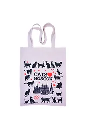 Сумка Cats love Moscow (ткань) 34х41 (106-2-19-CAT)