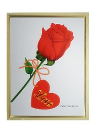 Фоторамка пластик 30*40 "Двойная желтая кайма" белое дерево, гладкая