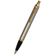 Ручка шариковая Parker, IM Brushed Metal GT, подарочная синяя
