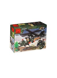 Конструктор пласт. Воен. вертолет с фигуркой и аксесс. (BRICK806) (159639) (119дет.) (6+) (коробка) (18х5х14см) (в кор. 70шт)