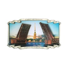 Магнит "Дворцовый мост + Петропавловский собор 3D"