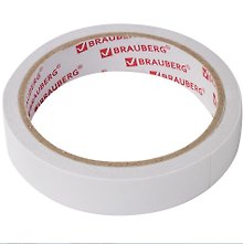 Лента клейкая двусторонняя на бумажной основе, 19 мм х 10 м, Brauberg