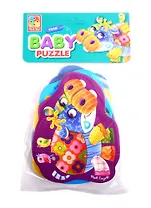 Мягкие пазлы Baby Puzzle Чудо зоопарк 4 картинки, 12 элементов Vladi Toys