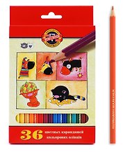 Карандаши цветные 36цв "Кот и пес" к/к, Koh-I-Noor