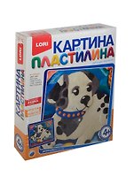 LORI Пк-010 Картина из пластилина Далматинец (+рамка) (набор д/творч.) (4+) (коробка)