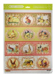 Рисовая бумага для декупажа Craft Premier Пасхальный кролик (CP00690) (А3) (25г/м) (упаковка)