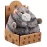 Игрушка мягкая, Котик-толстяк серый в крафт коробке (12-01568-C00-111) - 0