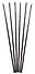 Набор свечей для торта Black Silver (черные с серебром) (6шт) (15см) (12-7color-candle_22) - 1