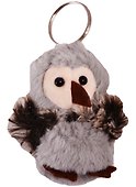 Брелок Сова пушистая с кольцом (10см) (12-01570-С11) - 1
