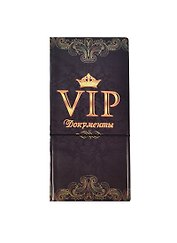 Конверт для путешествий с резинкой VIP Документы (10,5х21,8) (910103)