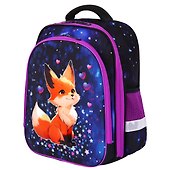 Ранец «Fairy fox», 1–4 класс, анатомическая спинка, 2 отделения, 36×28×14 см, ЭВА, Brauberg - 0