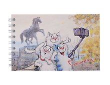 Блокнот А6 60л СПб "Кошарики в Питере. Селфи" спираль