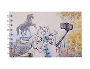 Блокнот А6 60л СПб "Кошарики в Питере. Селфи" спираль