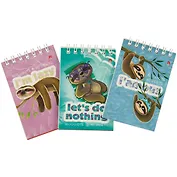 Блокнот А7 40л кл. "КАРИБСКИЕ ЛЕНИВЦЫ" гребень, ассорти