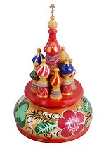 ГС Храм музыкальный хохлома золото (дерево) (19х15) (3883570)
