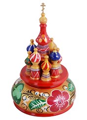 ГС Храм музыкальный хохлома золото (дерево) (19х15) (3883570)