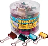 Зажимы для бумаг 48шт 19мм цветные, металлик, тубус, CENTRUM