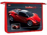 Папка для тетрадей А4 2отд. "Тurbo car" на молнии сверху, пластик, Hatber