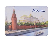 Магнит картон акварель Кремль, вид с Каменного моста (Москва) (МК/202/001)