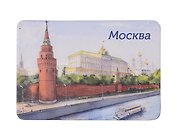 Магнит картон акварель Кремль, вид с Каменного моста (Москва) (МК/202/001)