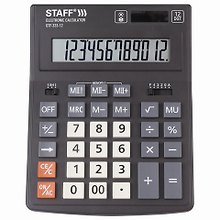 Калькулятор 12-разрядный настольный, STF-333, Staff